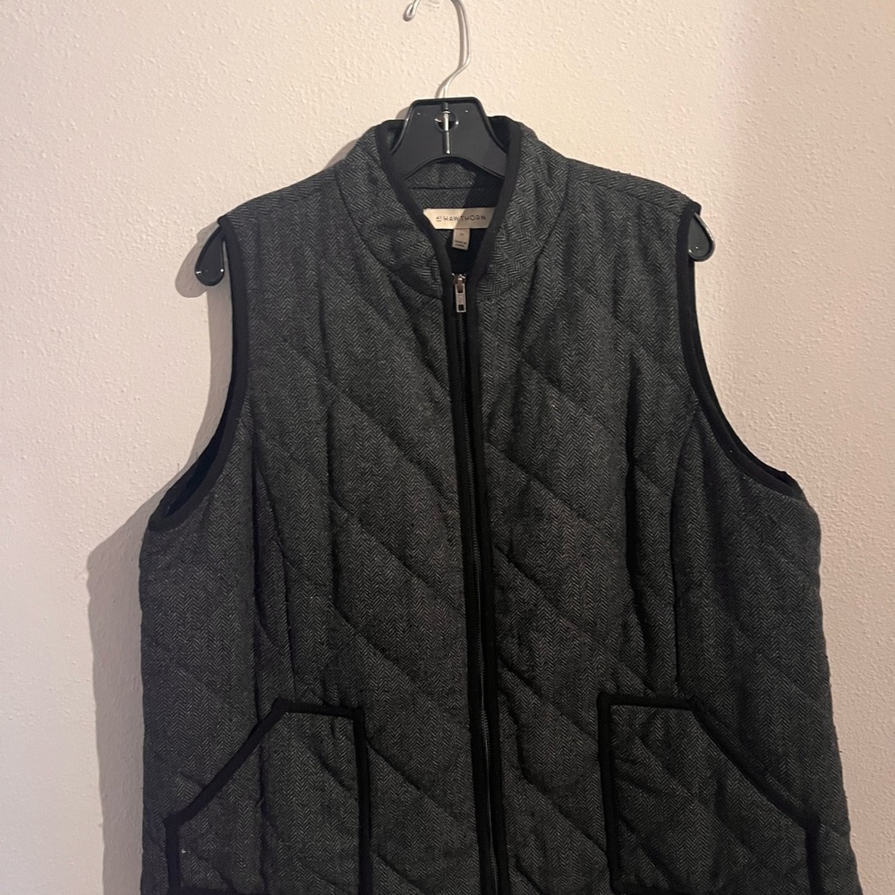 Gray Quilted Vest